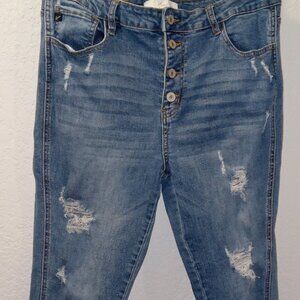 Blue skinny jeans